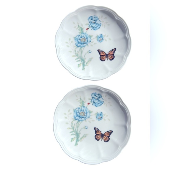 Set of Two Lenox Butterfly Meadow Small Plates - Picture 6 of 6